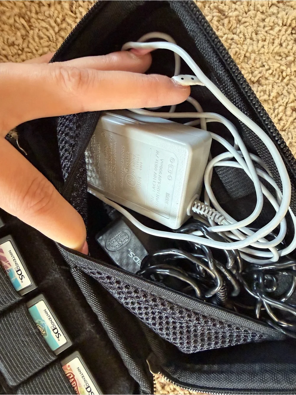 Nintendo Bright Cyan DSi Lite with Protective Black Carry Case